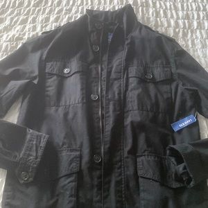 Old Navy light cargo jacket. Size medium. Black.